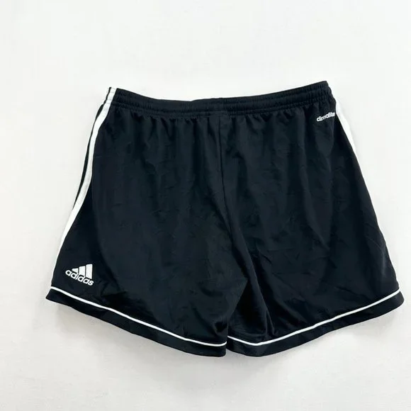 Adidas Shorts Womens Medium M (12-14) Black Striped Lightweight Adult Sport Run - Picture 7 of 10